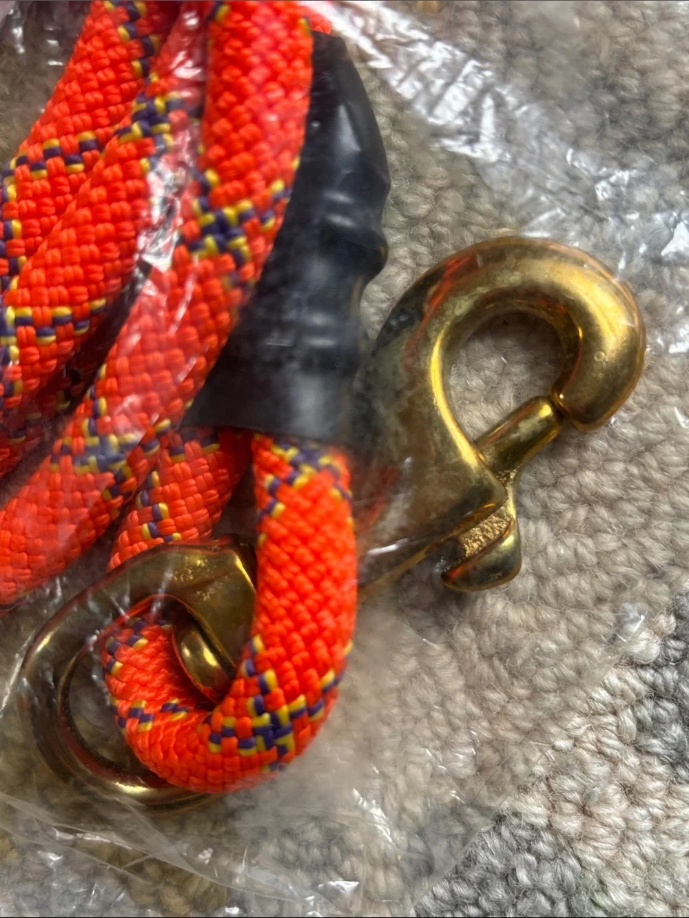 🍦HOST PICK🍦Flowfold Trailmate 4 Foot Dog Leash NWT made in the USA Safety Orange